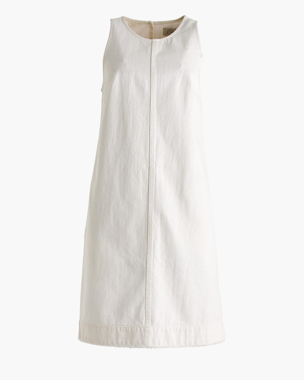 J.Crew White Denim Shift Dress 100% cotton